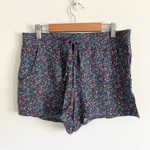 BeBop Floral Drawstring High Waist Shorts